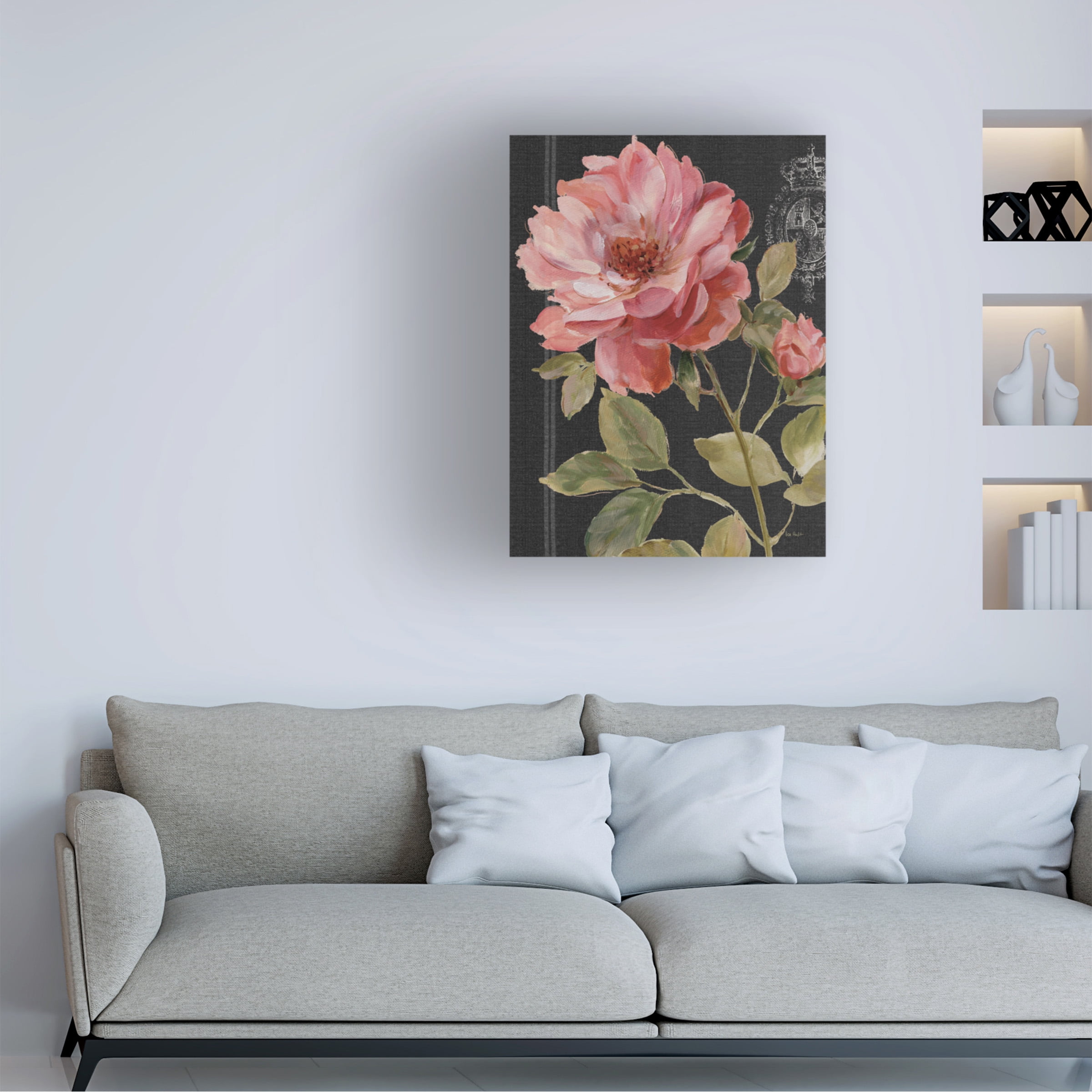 Lisa Audit 'Harmonious Rose Black' Canvas Art