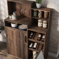 thumbnail image 3 of Furniture of America  Gern 39-in. Rustic Walnut 7-shelf Buffet w/ Wine Rack, 3 of 5