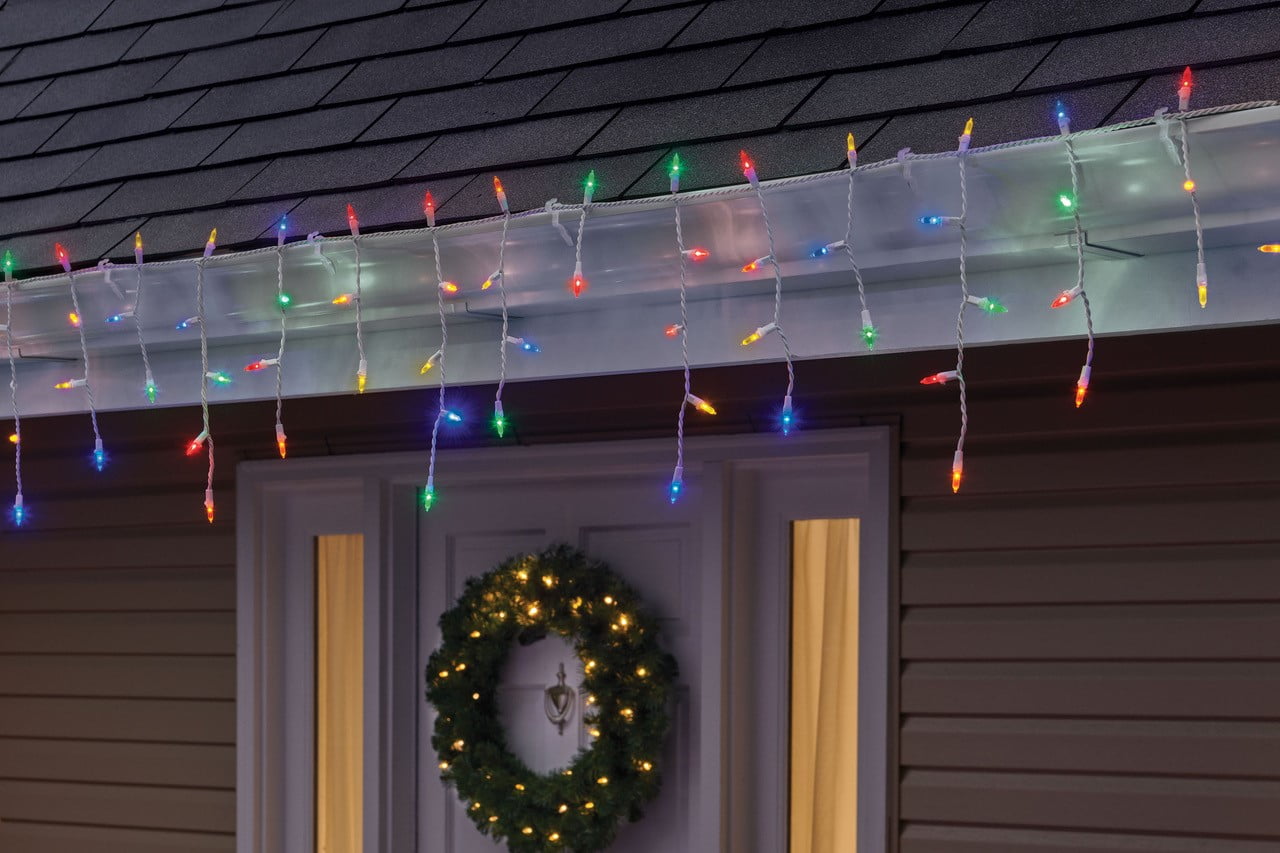 Holiday Time 500 Multicolor LED Icicle-Style Lights, 48.9' - Walmart.com