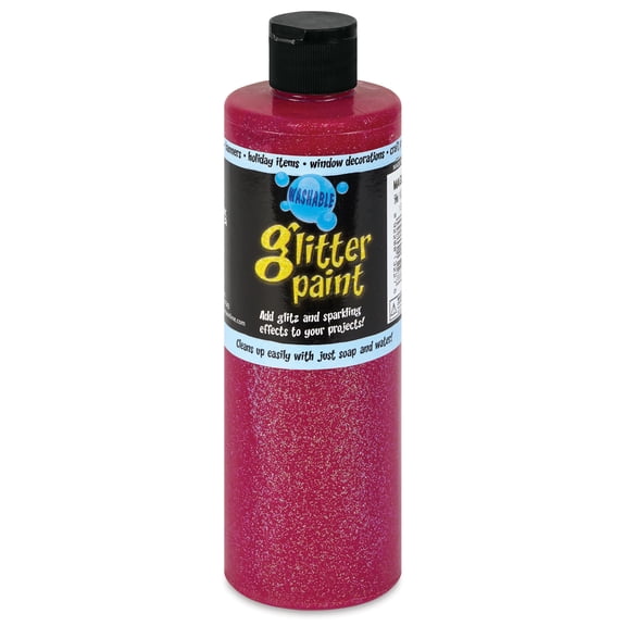 Chroma Glitter Tempera Paint - Magenta Glitter, 16 oz