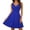 Blue, variant on Laqbezok Women's Retro Cocktail Dress, Elegant V-Neck Crossover Sleeveless Party Gown, Classic Fit and Flare A-Line Mini Wedding Guest Dress