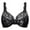 Black, variant on MELENECA Women's Full Coverage No Padding Plus Size Lace Underwire Bra Black 34B