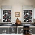 thumbnail image 4 of Kitchen Curtains 36 Inch Short - 3 Panel Set, Rod Pocket Window Curtain, 100% Polyester for Farmhouse, Cafe, Kitchen, Living Room, Bedroom, Sports-Themed Design, Easy Wash, 4 of 6
