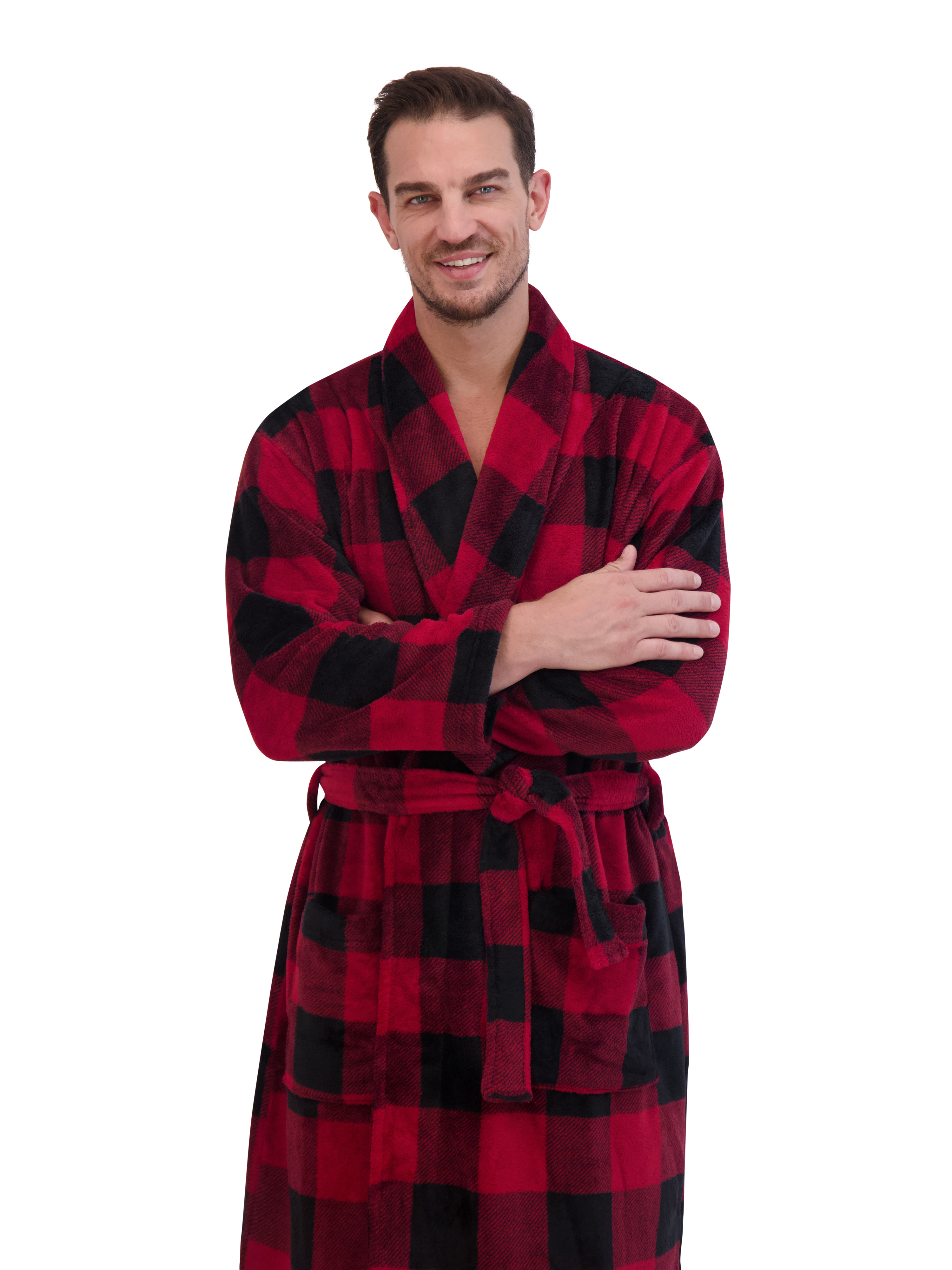 Hanes Men's Plush Cozy Fleece Robe