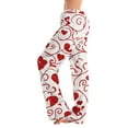 thumbnail image 2 of Womens Lounge Pants Valentine Pajama Pants with Love Print High Waisted Sleepwear Bottoms Loose Wide Leg Pajamas for Cozy Evenings White 2XL, 2 of 6