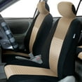thumbnail image 2 of FH Group Full Interior Set Beige Seat Covers for Auto w/ Gray Rubber Floor Mats, 2 of 8