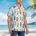 thumbnail image 3 of Fotbe Cartoon Poodle Dog Camisa Hawaiana para Hombre Unisex – Camisa Casual de Verano con Botones de Manga Corta de Algodón y Lino,XX-Large, 3 of 7