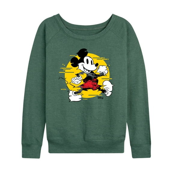 Disney - Mickey & Friends - Mickey Mouse - Spotlight Glitch - Women's Lightweight French Terry Long Sleeve Shirt