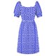 thumbnail image 5 of Vestido de manga corta con patrón de llave griega vestidos de verano para mujer vestido de verano para mujer 2025, 5 of 6