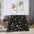 thumbnail image 6 of DouZhe Ultra-Soft Micro Fleece Lightweight Flannel Bed Blanket, Night Stars Moon Print Cozy Warm Throw Blankets, 80"x60", 6 of 7