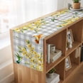 thumbnail image 6 of Spring Forsythia Flowers Table Runner, Yellow Floral Hummingbird Gray Plaid Cotton Linen Table Runners 108 Inches Long, Dresser Scarf Runner for Dining/Living Room/Kitchen/Square Tables 13''x108'', 6 of 9