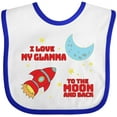 thumbnail image 3 of Inktastic I Love My Glamma to the Moon and Back Boys or Girls Baby Bib, 3 of 4