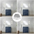 thumbnail image 5 of Lafarre 30 in W x 20 in D Navy Blue Bath Vanity, Cultured Marble Top and Chrome Faucet Set, 5 of 6
