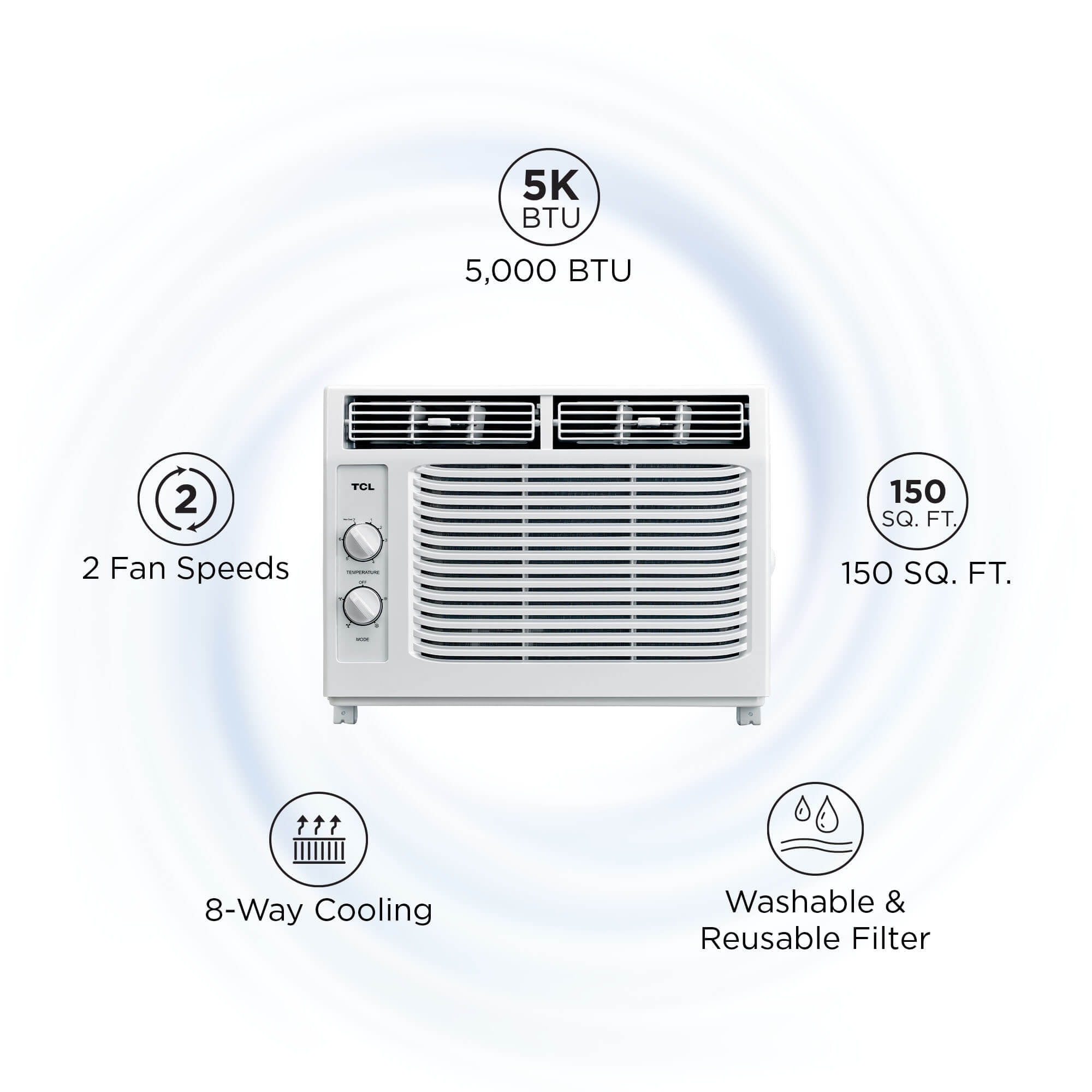 TCL Home 5,000 BTU Window Air Conditioner, W5WR1