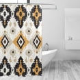 thumbnail image 2 of Yayeee Shower Curtain with Hooks 72"x72" Waterproof Fabric Bathroom Hanging Decor, White and Black, 2 of 5
