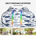 thumbnail image 4 of Haiem Blue Fish for Women's Fashion Hoodies & Sweatshirts with Kangaroo Pocket,Hooded Sweatshirt with Eye-catching Drawstrings-Medium, 4 of 7