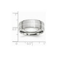 thumbnail image 6 of White Cobalt Ring Band Wedding Sterling Silver Beveled, 6 of 6