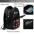 thumbnail image 4 of Balery Sweet Red Cherry Mochila con carga USB para hombre y mujer - Mochila impermeable y antirrobo para portátil con puerto USB para viajes, trabajo, estudios y universidad, 4 of 7