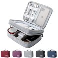 thumbnail image 3 of Travel Cable Organizer Bag, Two-Layer Electronics Accessories Organizer Bag for Cables, Chargers, Power Bank, Mouse,iPad, Phone, SD Card, Wires, Cords, and Accessories Red, 3 of 8