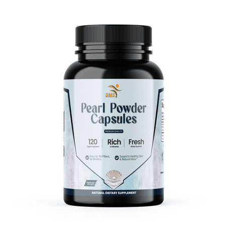Pearl Powder Capsules – Pure Natural Supplement to Support Skin, Eyes, Nails, and Beauty | All-Natural, Non-GMO, Vegan Capsules (120 Count)