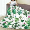 thumbnail image 4 of Cactus Flower Throw Blanket Soft Blanket Kid Baby for Sofa Chair Bed Office Travelling Camping 50"x40", 4 of 7