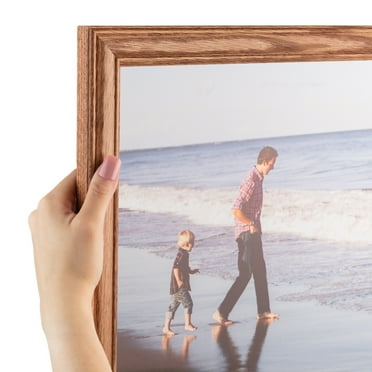 ArtToFrames 8x12 Inch Honey Picture Frame, This Brown Wood Poster Frame is Great for Your Art or Photos, Comes with Regular Glass (4085)