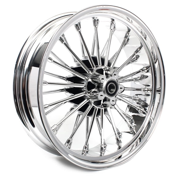 18x5.5 Fat Spoke Rear Wheel Rim for Harley Dyna Fat Bob FXDF FXDL Street Bob FXDB Wide Glide FXDWG 2006-2017 Fat Boy FLSTF 2007-2017 Fat Boy Lo FLSTFB 2010-2017 Night Train FXSTB 06-09 Softail FLSTN