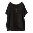 thumbnail image 4 of LiuXxxx Women's Boho Tunic Top Loose Fit Flowing Sleeve Casual Top Black M, 4 of 4