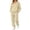 Beige, variant on Women's Knit Sweater Set Classic Top and Trousers for Autumn Winter Everyday Wear