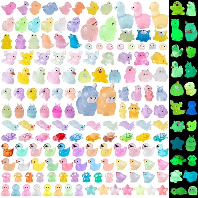 Figuras de animales de resina HOWHYUE Luminous Mini 152 unidades