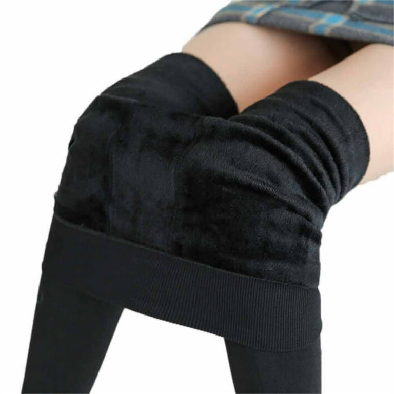 Fleece Lined Tights Women UK,Ladies Thermal Tights Sale Clearance Warm  Winter Cashmere Leggings Stretch Fleece Footless Tights Opaque High Waisted