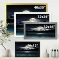 thumbnail image 4 of Designart 'Green Beach Under Tropical Full Moon' Modern Framed Art Print, 4 of 4