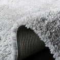 thumbnail image 6 of SAFAVIEH August Carlene Solid Plush Shag Area Rug, Silver, 8' x 10', 6 of 8
