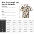 thumbnail image 5 of Pofeuu Summer Cactus With Blooming Print Hawaiian Shirt for Men Sleeves Casual Button Down Summer Beach Dress Shirts T-Shirts,Small, 5 of 7