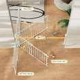 thumbnail image 6 of 29.2–43" Baby Gate for Stairs, Wall-Mounted (Drill Required), Expandable No Bottom Bar Dog Gate, Auto Close Extra Wide Walk Thru, Pet & Toddler Proof Gate, Top & Bottom of Stairways (White), 6 of 9