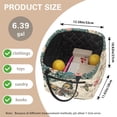 thumbnail image 6 of Yuyamidu Floral Butterfly Quilted Fabric Storage Basket with Handles Large Capacity Collapsible Laundry Hamper Nursery Organizer Bin for Home, Picnic, Shopping, Travel, 6 of 6
