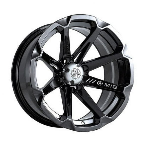 4/156 Motosport Alloys M12 Diesel Wheel 14x7 4.0   3.0 Black for Polaris RANGER RZR 800 XC 2014