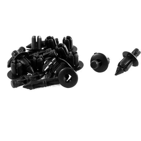 Unique Bargains 12 Pcs Black Plastic Rivet Fastener Bumper Retainer Clips for Toyota