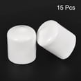 thumbnail image 2 of 15pcs Rubber End Caps 27mm ID Vinyl Round End Cap Cover Screw Thread Protectors White, 2 of 4