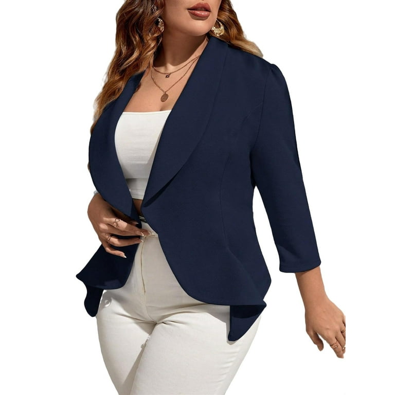 Navy blue blazer casual sales