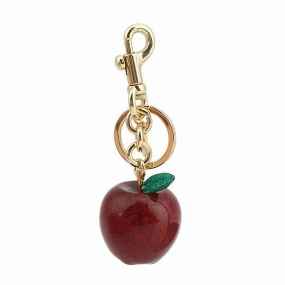 Multifuntional Apples Shaped Charm Key Rings Decorative Handbag Accessory Alloy Texture Suitable for Gifting to Women