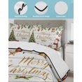 thumbnail image 3 of Twin XL Quilt Bedding Set, Merry Christmas Reversible Summer Quilt 3 Pieces, Xmas Tree Snowman Eucalyptus Wood Lightweight Bedspreads Coverlets with 2 Pillow Shams for All Seasons, 3 of 5
