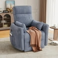 thumbnail image 4 of Furmax 360° Swivel Recliner Power Massage Rocker Chair Adult Glider Rocker with 2 Comfy Pillows for Nursery,Corduroy Gray, 4 of 7