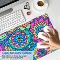 thumbnail image 4 of Enhance Your Office with Our Cute Mandala Mouse Mat: Non-Slip, Waterproof, Stitched Edge for Durability - Small Size 31.5x11.8 Inch, 4 of 7