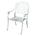 thumbnail image 3 of Hi-Line Gift Ltd. Elegant White- All-Weather Cast Aluminium Bistro Ensemble, 3 of 5