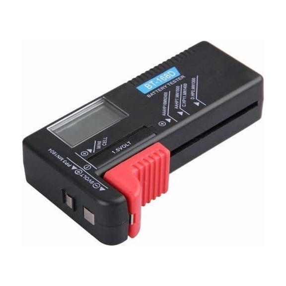 Universal Digital LCD Battery Tester for AA AAA C D 9V & Button Cell Batteries