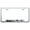 Brushed Chrome, variant on Jeep Beach Laser Etched Logo Cut-Out License Plate Frame (Rugged Black)