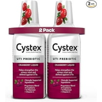 Cystex Urinary Tract Infection Support and Prevention for Men and Women, Cranberry Prebiotic Supplement for UTI Protection & Urinary Health Maintenance, D-Mannose & Vitamin C, 7.6 oz (2 Pack)