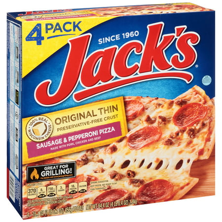 JACK'S Original Thin Crust Sausage & Pepperoni Frozen ...