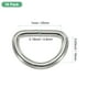 thumbnail image 3 of Uxcell 10-Pack Hebillas en D, 1 Pulgada Hebillas Metálicas en D No Soldadas para Bolsos/Delantales/Cinturones/Collares para Mascotas, Hardware de Anillo en D Semicircular [Gris Plateado], 3 of 6